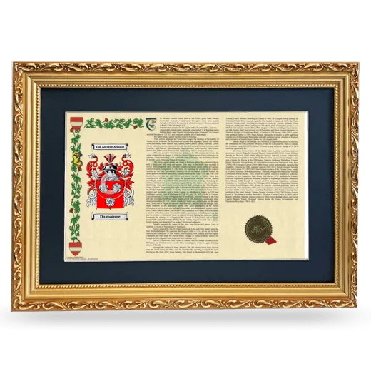 Du moinne Deluxe Armorial Landscape Framed - Gold